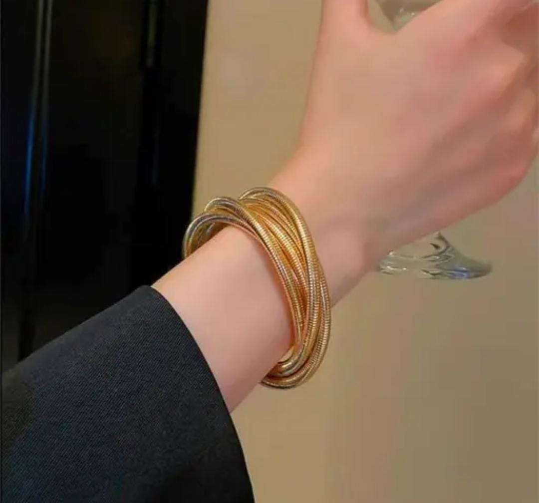 Triple Layer Spiral Wraparound Bracelet