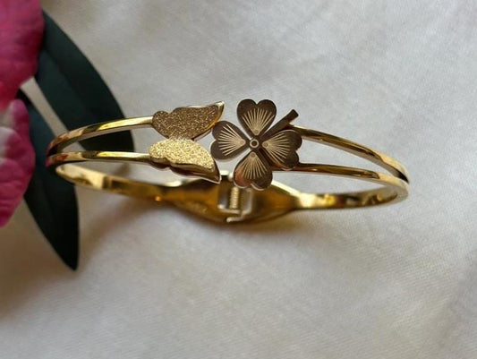 Lucky Clover Gold Plated Bracelet