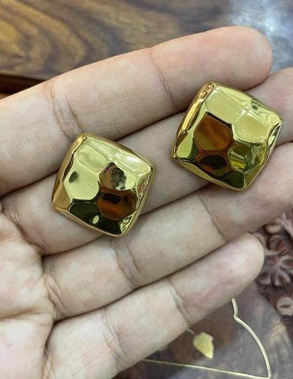 Golden Prism Stud Earrings