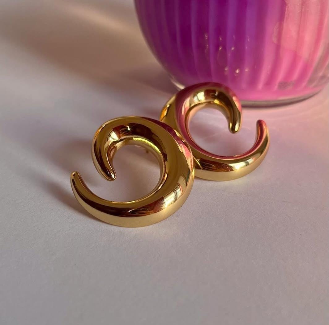 Chunky Golden Hoop Earrings