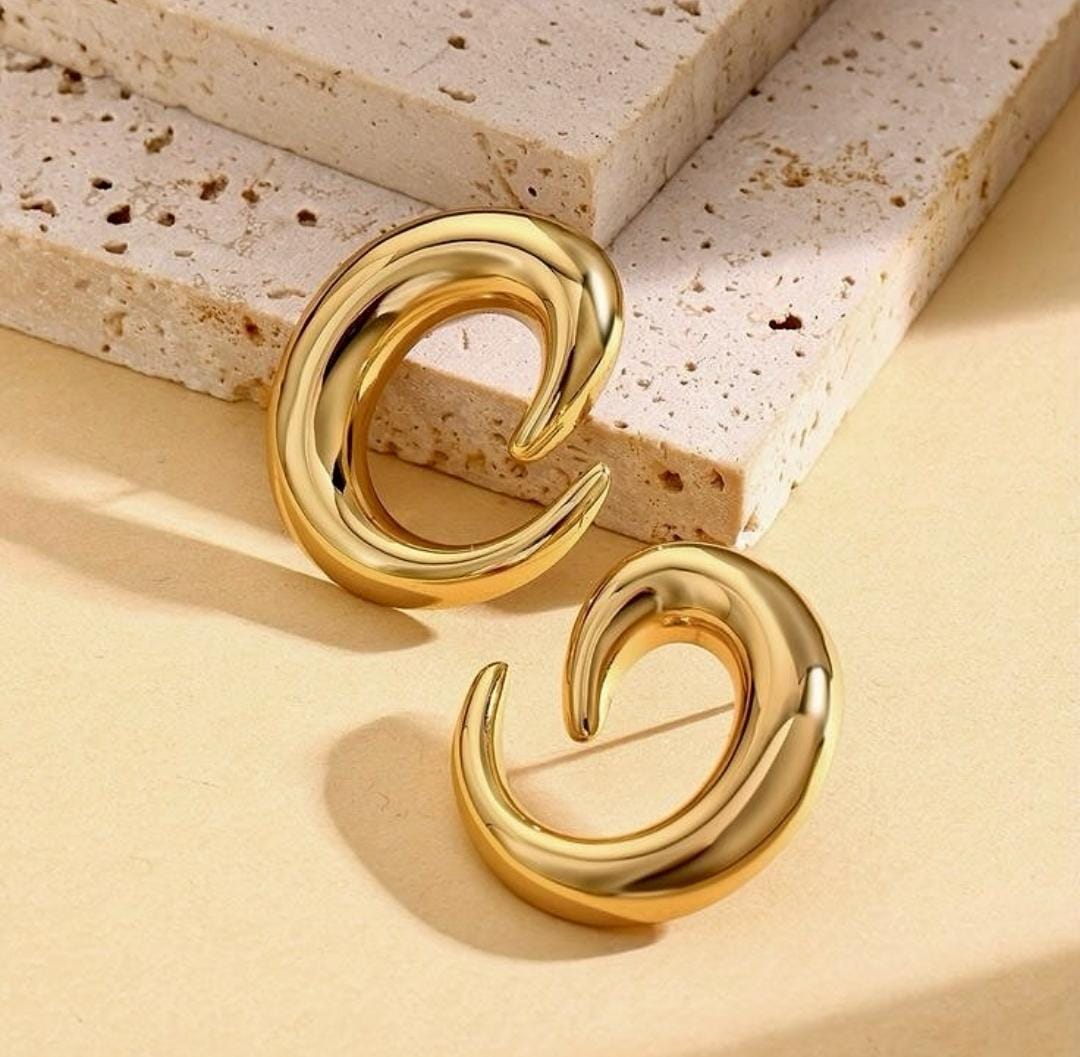 Chunky Golden Hoop Earrings