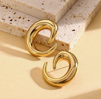 Chunky Golden Hoop Earrings