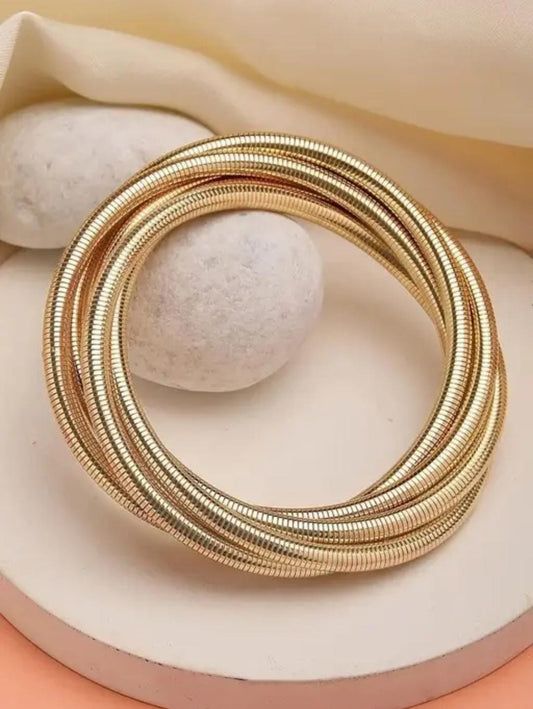 Triple Layer Spiral Wraparound Bracelet