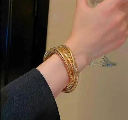Triple Layer Spiral Wraparound Bracelet