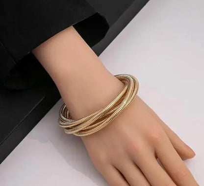 Triple Layer Spiral Wraparound Bracelet