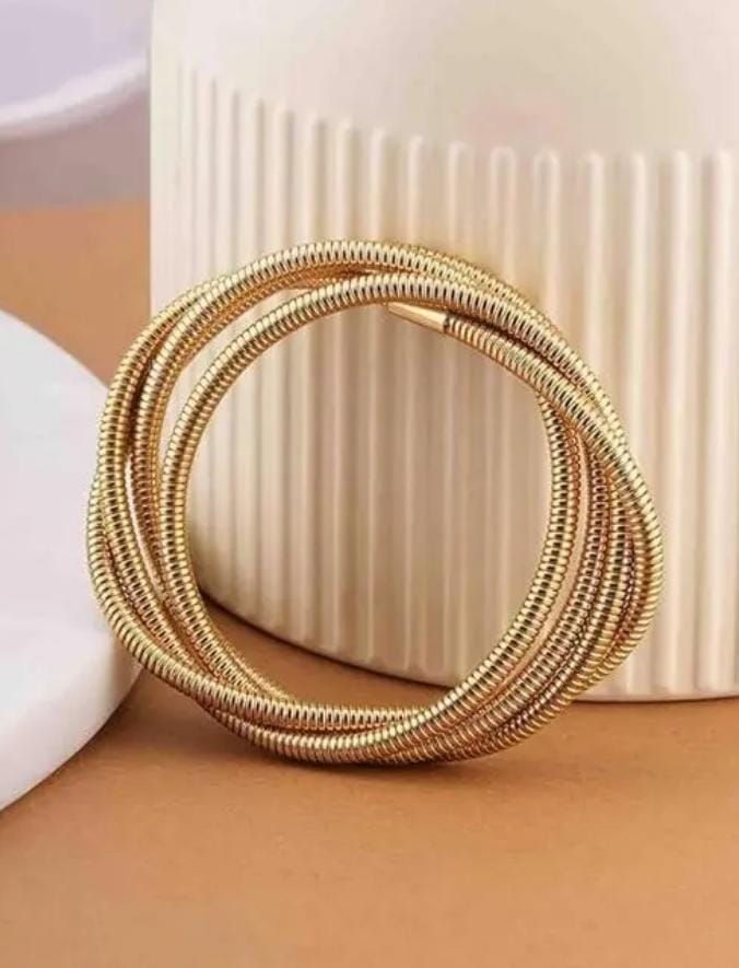 Triple Layer Spiral Wraparound Bracelet