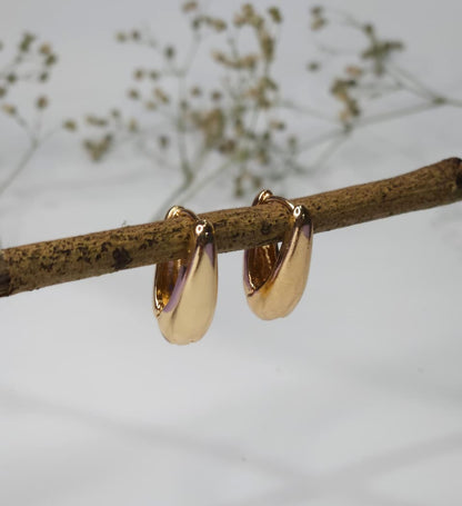 Classic Gold Chunky Hoop Earrings
