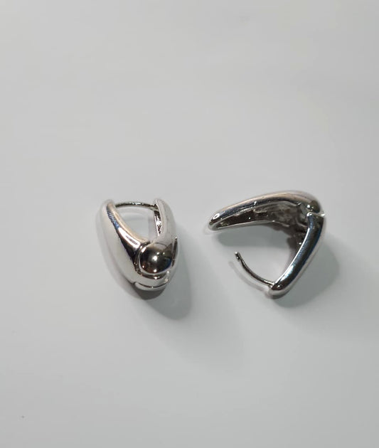 Classic Silver Chunky Hoop Earrings