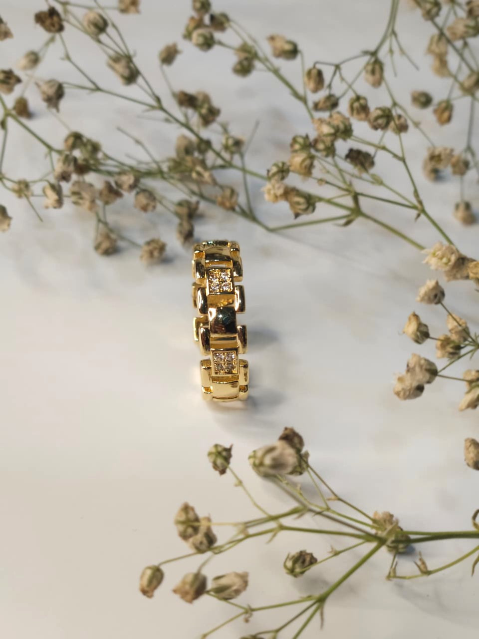 Gold Plated Link Chain Ring