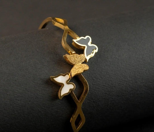 Butterfly Cascade Gold Plated Bracelet