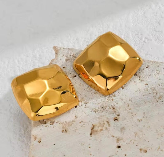 Golden Prism Stud Earrings