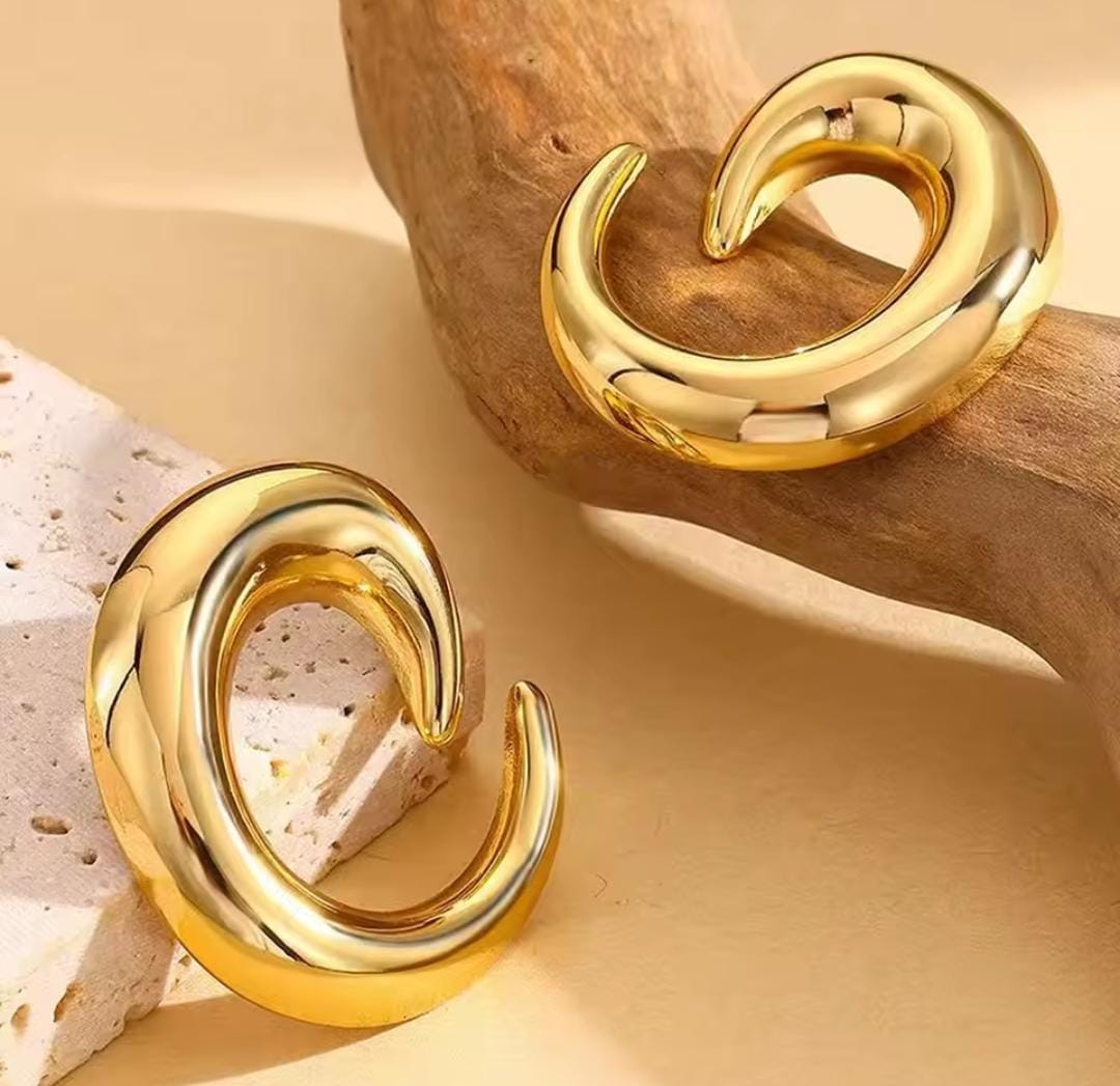 Chunky Golden Hoop Earrings
