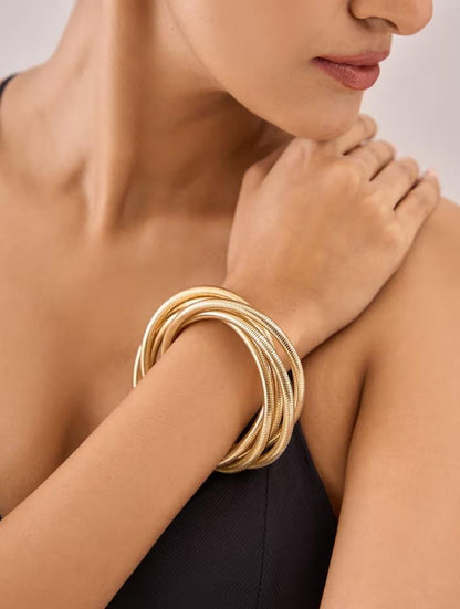 Triple Layer Spiral Wraparound Bracelet
