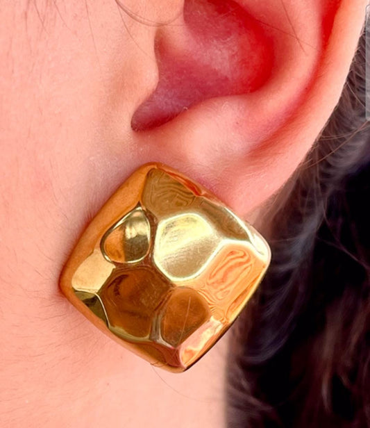 Golden Prism Stud Earrings