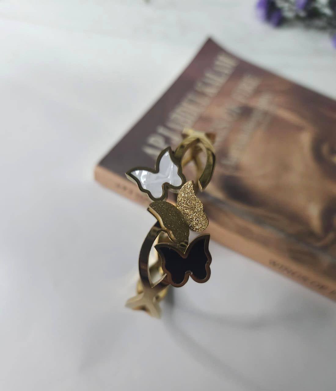 Butterfly Cascade Gold Plated Bracelet