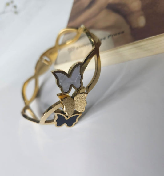 Butterfly Cascade Gold Plated Bracelet